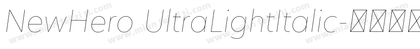 NewHero UltraLightItalic字体转换